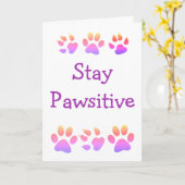 ステイポーシティブポープリント勇気付けられる カード (黄色い花)