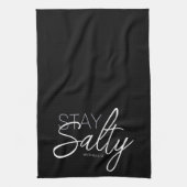 ステイモダンサルティタイポグラフィクリスチャンブラック キッチンタオル (縦)