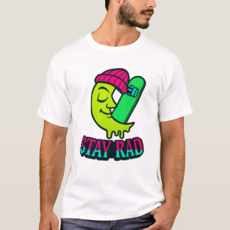 ステイラッドなレトロスケーター三日月Tシャツ Tシャツ