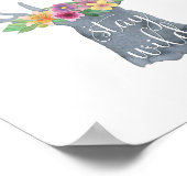 ステイワイルドウォーターカラー〔雄ジカの〕枝角 ポスター (角)