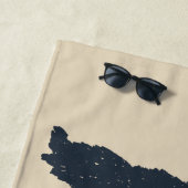 ステイワイルドゴリラシルエット ビーチタオル (インサイチュ)