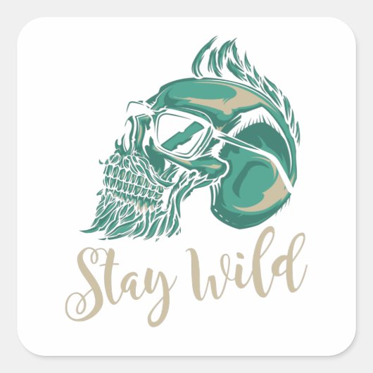 ステイワイルドスクエアステッカー スクエアシール (正面)