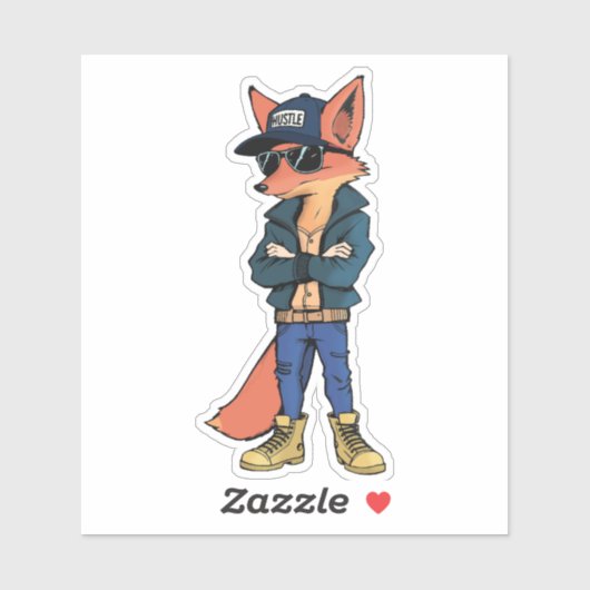 ステイワイルドトレンディーキツネ シール (シート)