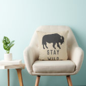ステイワイルドバッファロータイポグラフィ クッション (椅子)