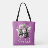 ステイワイルドフラワーチャイルドトートバッグ トートバッグ (裏面)