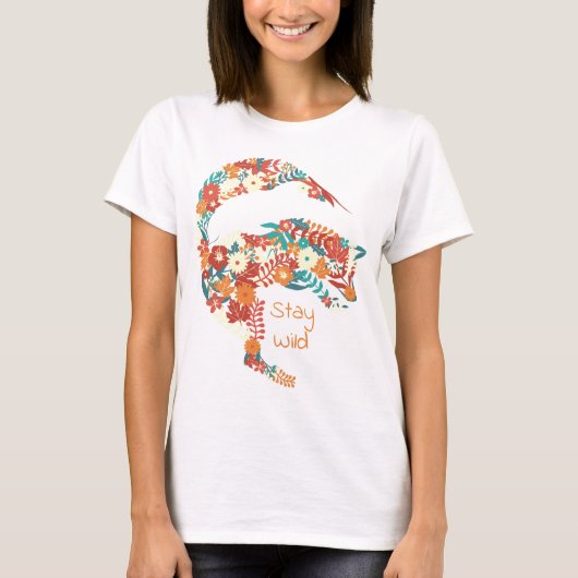 ステイワイルドフローラポンキツネ Tシャツ (正面)