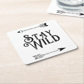 ステイワイルドボホ紙コースター スクエアペーパーコースター (アングル)