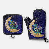 ステイワイルドムーンチャイルドチャウオーブンミット&ポットホルダー 鍋つかみ&鍋敷きセット (正面)