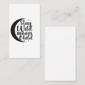 ステイワイルドムーンチャイルドハロウィン不気味ギフト 名刺 (正面/裏面)