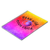 ステイワイルドムーンチャイルドピンクパープルググラデーションラム ノートブック (左側)