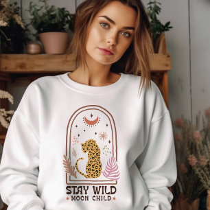 ステイワイルドムーンチャイルドボホインスピレーション引用文 Tシャツ