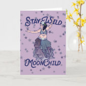ステイワイルドムーンチャイルドムーンチャイルドベリーダンサーアート カード (黄色い花)