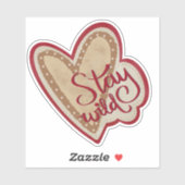 ステイワイルドモダンハート感動的インスピレーション シール (シート)