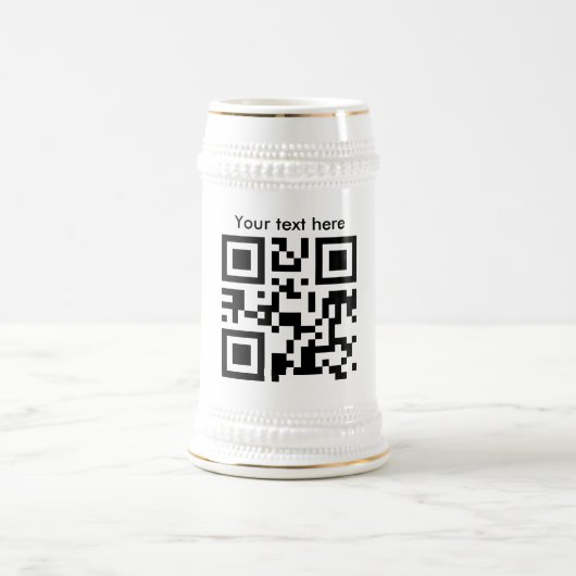 ステインかKrug (カスタムな文字) ビールジョッキ (中央)