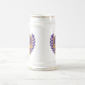 ステインの紫色および金ゴールド ビールジョッキ (中央)
