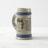 ステインのJensenの紋章付き外衣 ビールジョッキ (正面左)