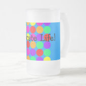 ステインはとの生命を祝います! メッセージ フロストグラスビールジョッキ (正面右)