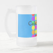 ステインはとの生命を祝います! メッセージ フロストグラスビールジョッキ (左)