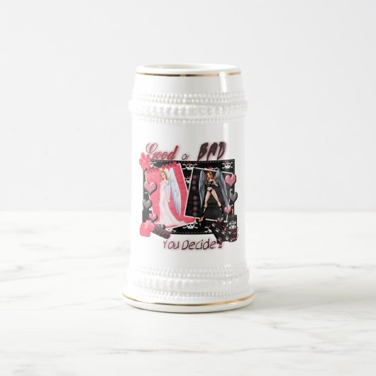 -ステインよいまたは悪い状態 ビールジョッキ (中央)