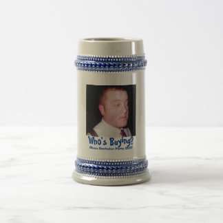 ステインを結婚しているジェフOlson ビールジョッキ