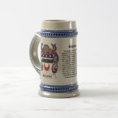 ステインアンドリュース家族の紋章付き外衣 ビールジョッキ (正面左)