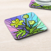 ステインガラスデイジーコースター コースター (左側)