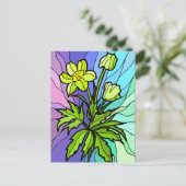 ステインガラスデイジーポストカード ポストカード (スタンド正面)