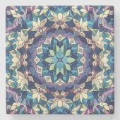 ステインガラス開花#2 ストーンコースター (正面)