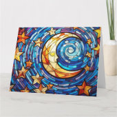 ステイングラスアートムーンと星 カード (裏面)