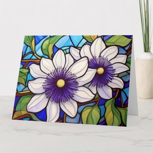 ステイングラスアートlilikoi passionfruit カード (正面)