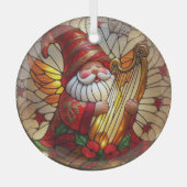 ステイングラスエンジェル遊格言ズアハープ ガラスオーナメント (正面)