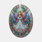 ステイングラスエンジェル ガラスオーナメント (正面左)