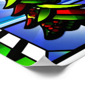 ステイングラスクリスマスツリーポスター ポスター (角)