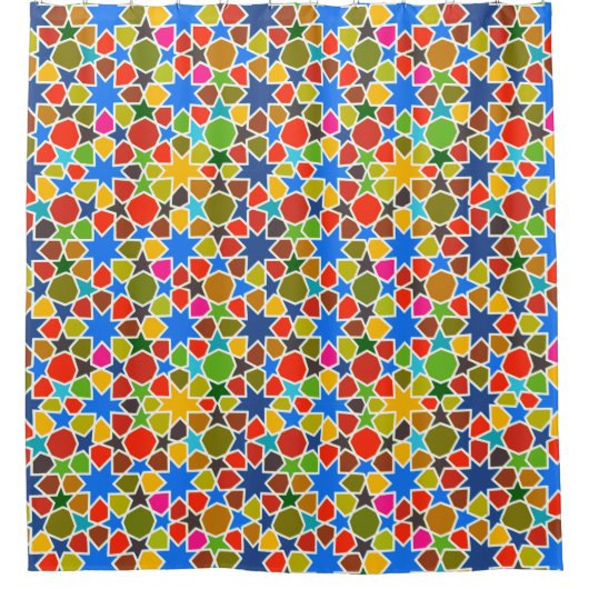 ステイングラスシャワーインスパイアカラフルカーテン シャワーカーテン (正面)