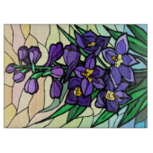 ステイングラスパープルフラワーカッティングボード カッティングボード (正面)
