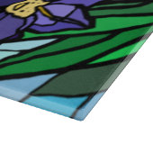 ステイングラスパープルフラワーカッティングボード カッティングボード (角)