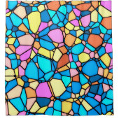 ステイングラスライト シャワーカーテン (正面)