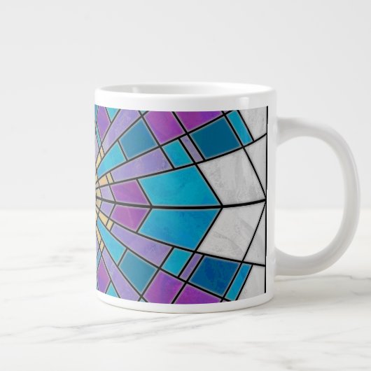 ステイングラスレイブルーとパープル ジャンボコーヒーマグカップ (右)