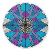 ステイングラスレイブルーとパープル セラミックノブ (正面)