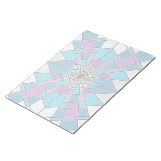 ステイングラスレイブルーとパープル ノートパッド (アングル)