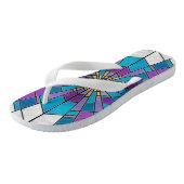 ステイングラスレイブルーとパープル ビーチサンダル (アングル)