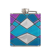 ステイングラスレイブルーとパープル フラスク (裏面)