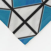 ステイングラスレイブルーとパープル フリースブランケット (角)