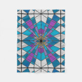 ステイングラスレイブルーとパープル フリースブランケット (正面)