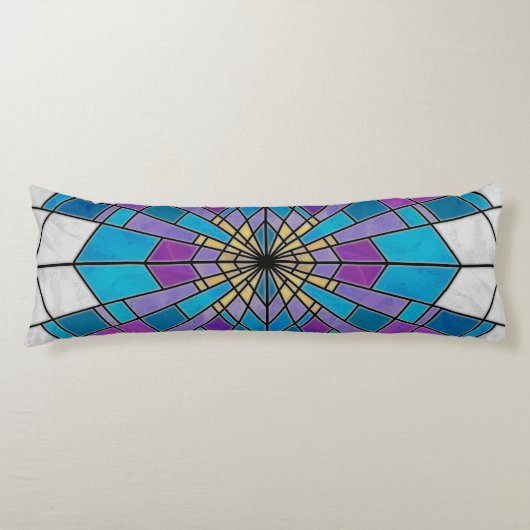 ステイングラスレイブルーとパープル ボディピロー (正面)