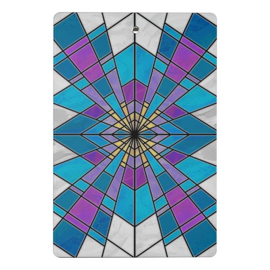 ステイングラスレイブルーとパープル ミニクリップボード (裏面)