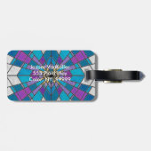 ステイングラスレイブルーとパープル ラゲッジタグ (裏面横)
