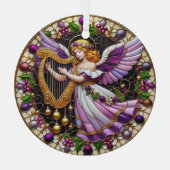 ステイングラス遊エンジェルのハープ ガラスオーナメント (裏面)