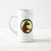 ステインシェーマスの有名なラガーのアイリッシュセッター ビールジョッキ (左)