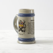 ステインジョンソン家族の紋章付き外衣 ビールジョッキ (正面左)